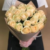 Букет из 21 кремовой розы (70 см)