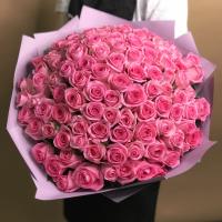 Букет из 101 розовой розы (40 см)